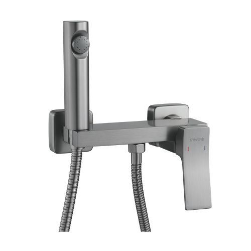 Гигиенический душ со смесителем Shevanik S4005T-1 оружейная сталь