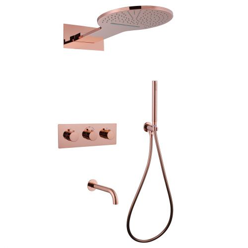 Душевая система ABBER AF8150RG встраиваемая в стену с термостатом