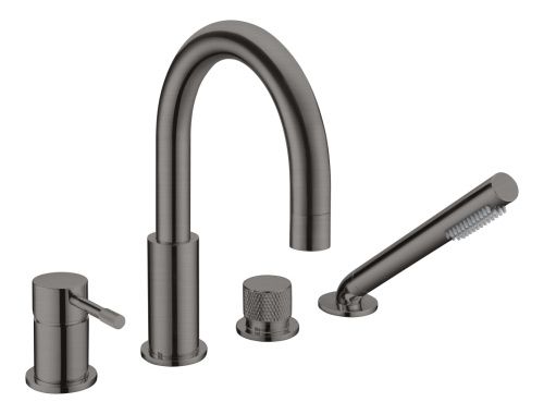 Смеситель Boheme Uno 460-GM на борт ванны графит