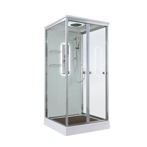 Душевая кабина AvaCan V V2010LED 100х100 квадратная с крышей ориентация универсальная