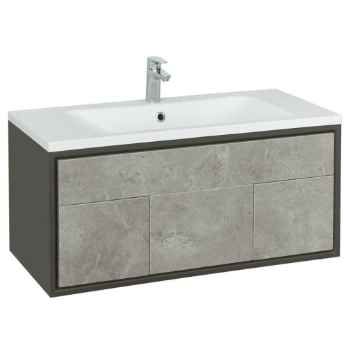 Тумба под раковину Aquaton Уэльс 1A267601WA6A0 100х45х44 подвесная цвет графит