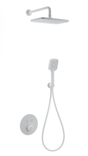 Душевая система Wonzon & Woghand WW-D2017-A-MW встраиваемая в стену цвет белый с термостатом