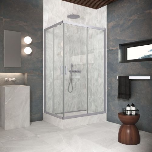 Душевой уголок Vegas-Glass ZA-F Protec ZA-F Protec 90*70 07 crystalvision 90х70 стекло прозрачное профиль хром без поддона