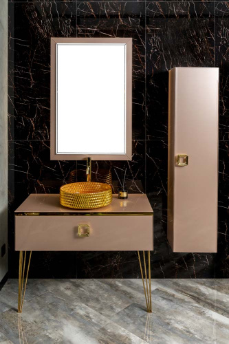 Консоль под раковину Armadi Art Lucido 770-100-Rose 104х55х30 подвесная цвет розовый