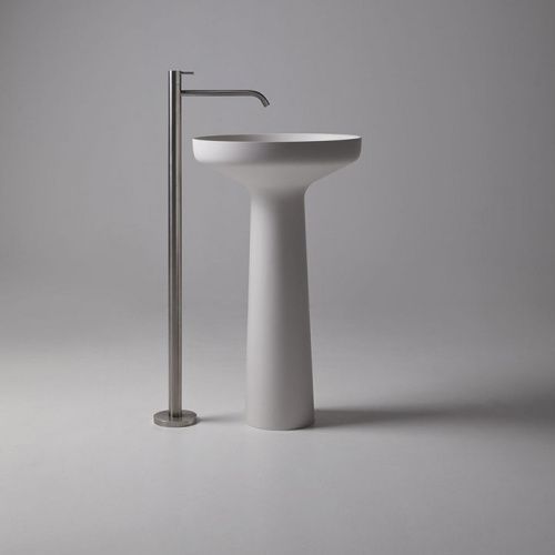 Раковина из композита Antonio Lupi Ago 50 см AGO85 Bianco/cr напольная цвет белый без отверстий под смеситель