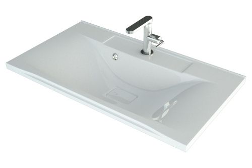 Раковина из литьевого мрамора Uperwood Elen 291120423 79х45 полувстраиваемая цвет белый