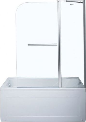 Душевая шторка на ванну Aquanet SG-1200 120х150 стекло прозрачное профиль хром глянцевый ориентация универсальная