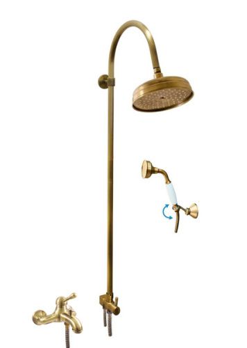 Смеситель для ванны и душа LABE L454.5/3SM настенный бронза