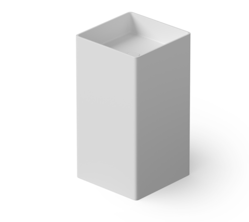 Раковина из искусственного камня Dea Design Pedestal Basin DD2017 450 18 45х45 напольная цвет белый матовый без отверстий под смеситель