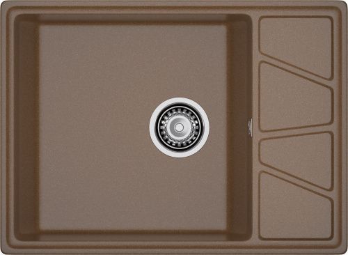 Кухонная мойка Granfest Vertex V-680L терракот 68х50 цвет коричневый поверхность матовая