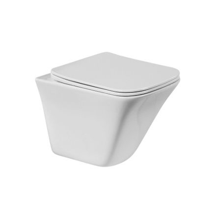 Чаша унитаза подвесная BelBagno MARMI BB052CHR цвет белый без сиденья безободковая каскадный смыв