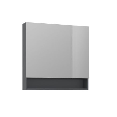 Зеркало-шкаф Orka Malta 3001305 73х16х78 подвесной цвет антрацит матовый