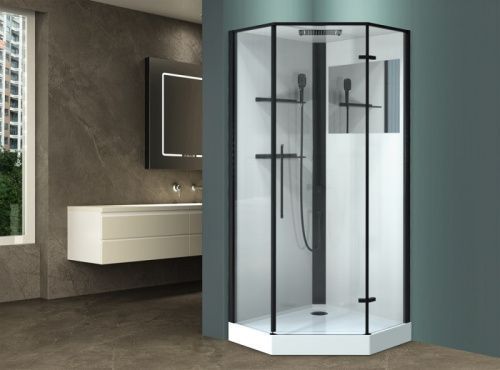 Душевая кабина Esbano MUSE ESKM90PRR 90х90 пятиугольная с крышей ориентация правая