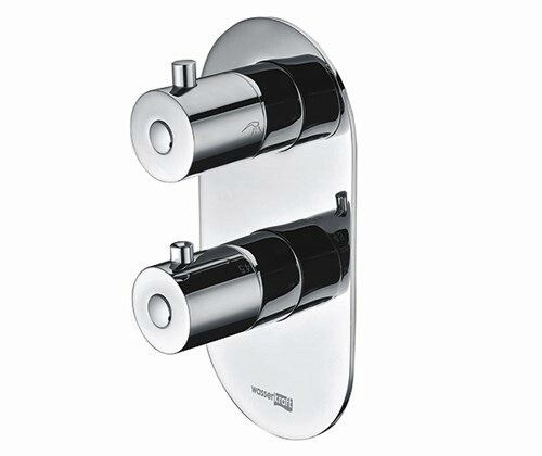Смеситель для ванны и душа Wasserkraft Berkel 4800 4833 Thermo встраиваемый в стену хром с термостатом