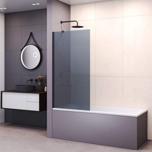 Душевая шторка на ванну RGW Screens 351115108-34 80х150 стекло тонированное профиль черный ориентация универсальная