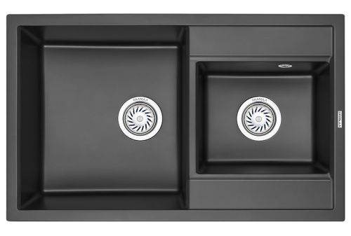 Кухонная мойка Granula 8201, ТУРМАЛИН 82х50 цвет черный поверхность матовая