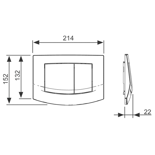 Панель смыва механическая Tece TECEambia 9240240 цвет белый - фото 2