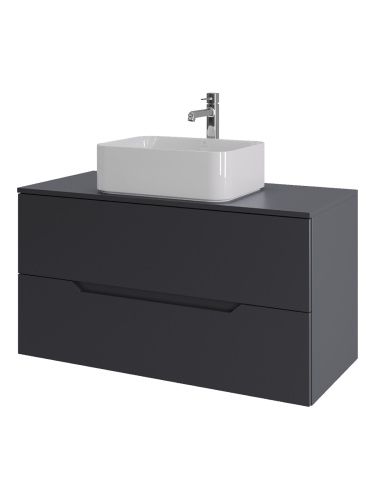 Тумба с раковиной Orange Line Li-100TugMDF+B02-460W 101х46х68 цвет серый