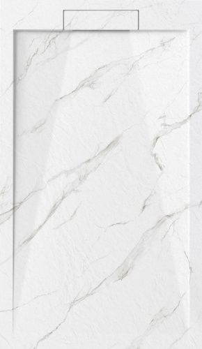 Душевой поддон Esbano LUXE ESPLM128CB 120х80 искусственный камень мрамор белый