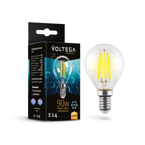 Лампа светодиодная Voltega Globe E14 9W Graphene 7222