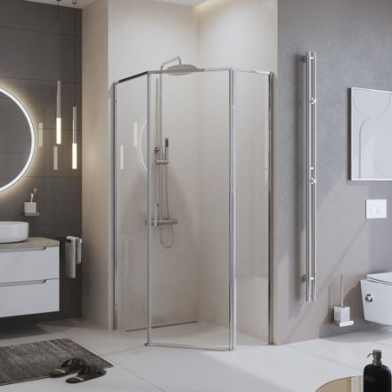 Душевой уголок BelBagno UNO-195 UNO-195-PH-1-100/80-C-Cr 100х80 стекло прозрачное профиль хром глянцевый без поддона
