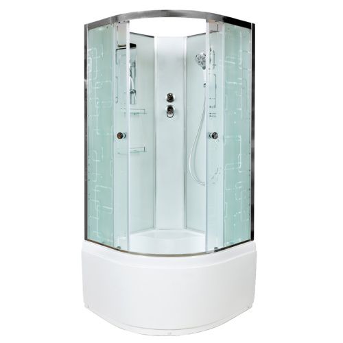 Душевая кабина AvaCan EM5011N 110х110 четверть круга без крыши ориентация универсальная