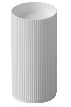 Раковина из искусственного камня Dea Design Pedestal Basin DD2803 450 18 45х45 напольная цвет белый матовый без отверстий под смеситель