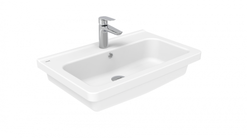 Раковина из сантехнического фарфора Creavit Ipek IP080-00CB00E-0000 80х45 накладная цвет белый 1 отверстие под смеситель