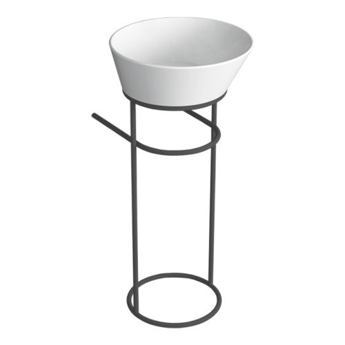 Консоль под раковину Simas Wave WASA01 nero matt 42х48х74 напольная цвет черный матовый