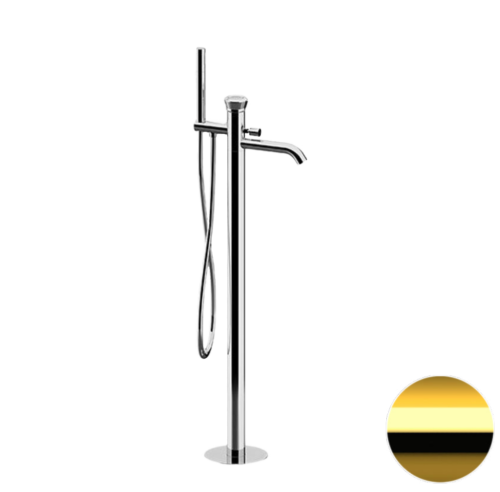 Смеситель для ванны Remer Element ET08DO напольный золото глянцевое