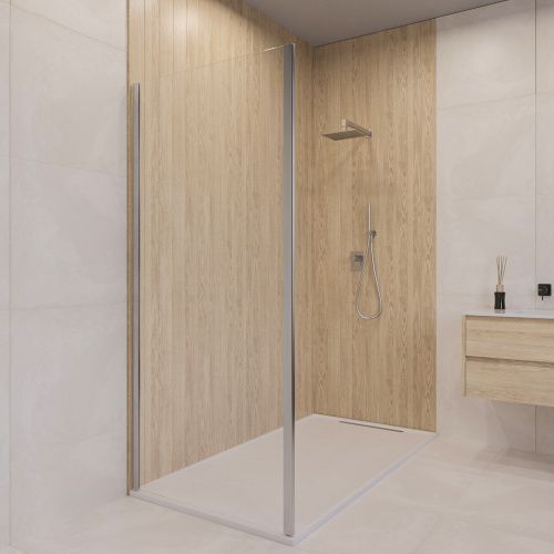 Боковая стенка RGW 352205509-11 90х190 стекло прозрачное профиль хром глянцевый