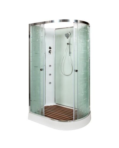 Душевая кабина AvaCan EM1511LNGM 110х80 асимметричная без крыши ориентация левая