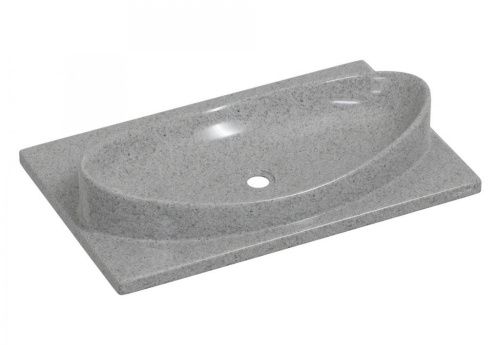 Раковина из искусственного камня СанТа 900143 70х45 подвесная цвет серый