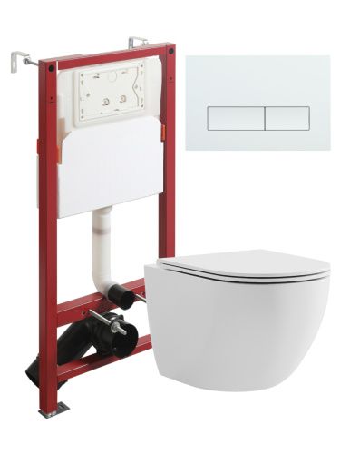 Комплект унитаз с инсталляцией и клавишей смыва Agger ATI03100+APB288