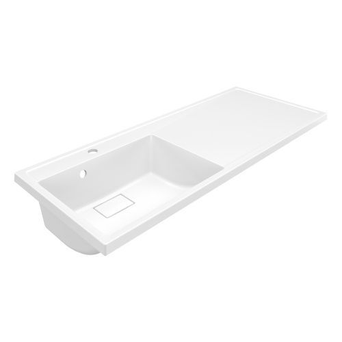 Раковина из литьевого мрамора Uperwood Magenta 2490000012 110х50 над стиральной машиной цвет белый