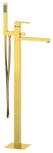 Смеситель для ванны Remer Absolute AU08DO напольный золото глянцевое