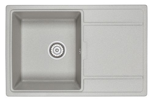 Кухонная мойка Granula 7804, БАЗАЛЬТ 78х50 цвет серый поверхность матовая