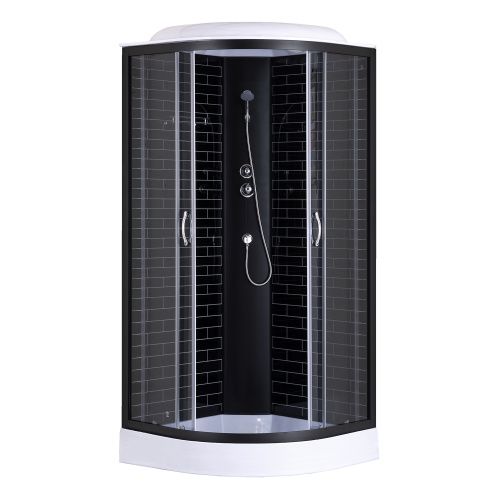 Душевая кабина Loranto CS-6610-13GB 100 100х100 четверть круга с крышей ориентация универсальная
