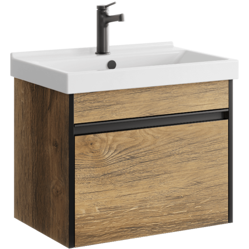 Тумба под раковину Aqwella Y URB0106DB 58х39х46 подвесная цвет коричневый