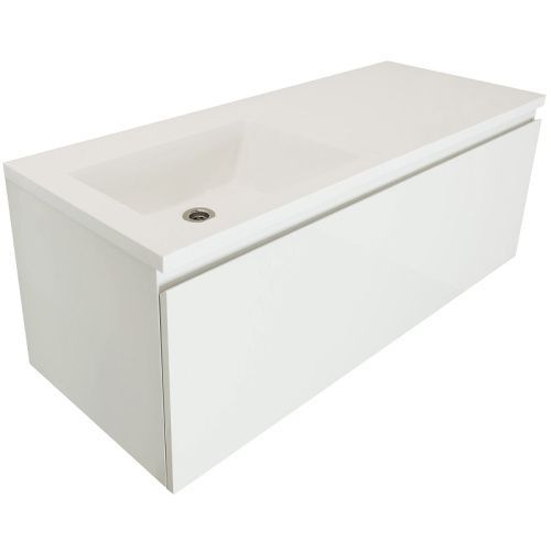 Тумба с раковиной Эстет Dallas Luxe 110 ФР-00002022 109х48х43 подвесная цвет белый