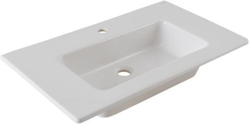 Раковина керамическая Allen Brau Fantasy 4.11025.20 82х47 полувстраиваемая цвет белый 1 отверстие под смеситель