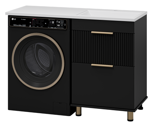 Тумба под раковину Brevita Enfida ENF-07060-022Я 58х48х76 напольная цвет черный