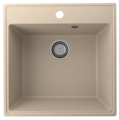 Кухонная мойка Ulgran Quartz Forte 505-03 51х51 цвет бежевый поверхность матовая