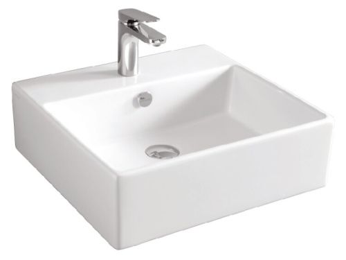 Раковина керамическая Artceram Quadro QUL002 01 00 50х48 накладная цвет белый 1 отверстие под смеситель