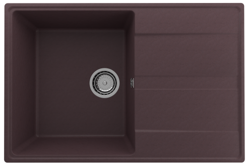 Кухонная мойка Ulgran Quartz Prima 750-06 75х50 цвет темно-коричневый поверхность матовая