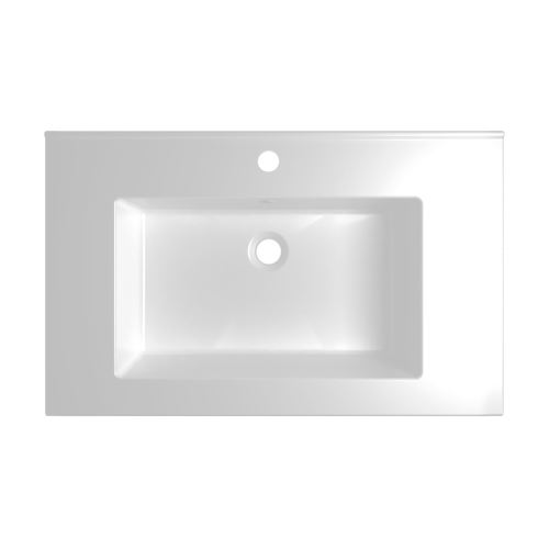 Раковина из литьевого мрамора Paola Paola Parma 750 77х48 полувстраиваемая цвет белый глянцевый