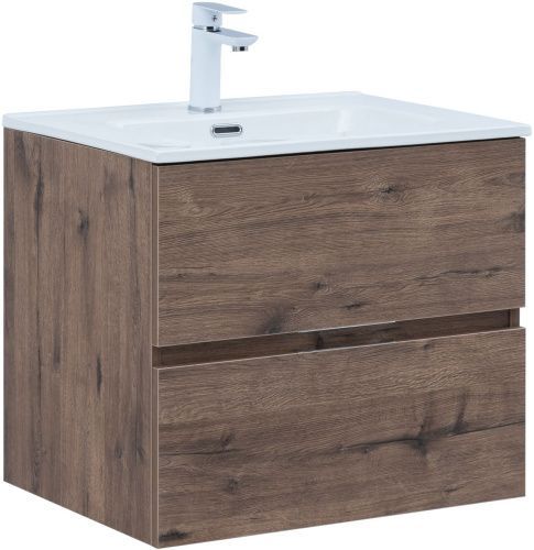 Тумба под раковину Aquanet Алвита New 00334184 60х46х51 подвесная цвет коричневый