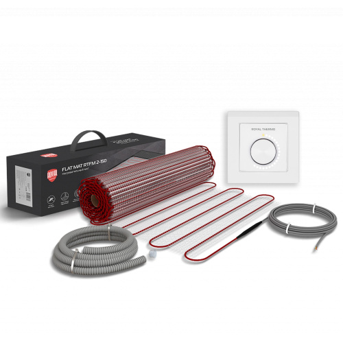 Нагревательный мат для теплого пола Royal Thermo RTFM 2-150-3 комплект с RRTO-16