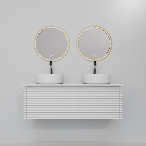 Тумба с раковиной+зеркало Art Decco Jacqueline (Жаклин) AJC12W34D3MF 120x45x40 подвесная цвет белый