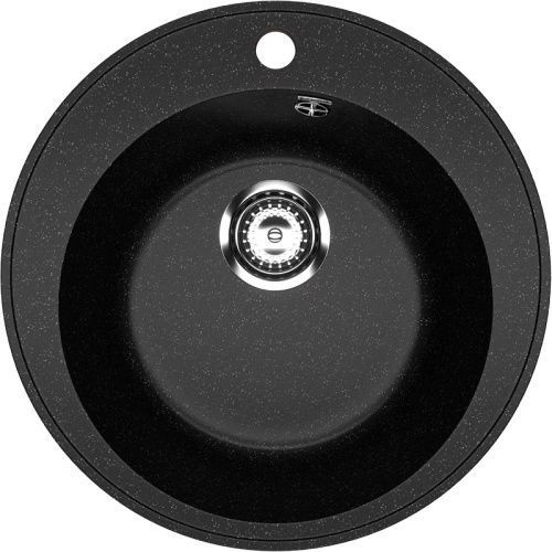 Кухонная мойка Ulgran Practik PR-M 475-004 50х50 цвет черный